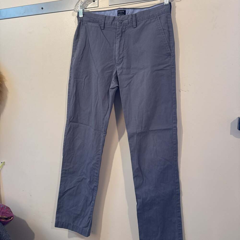 J. Crew Men's The Sutton Summerweight Chino Pants 30 x 30 Blue Khaki Flat‎ Front